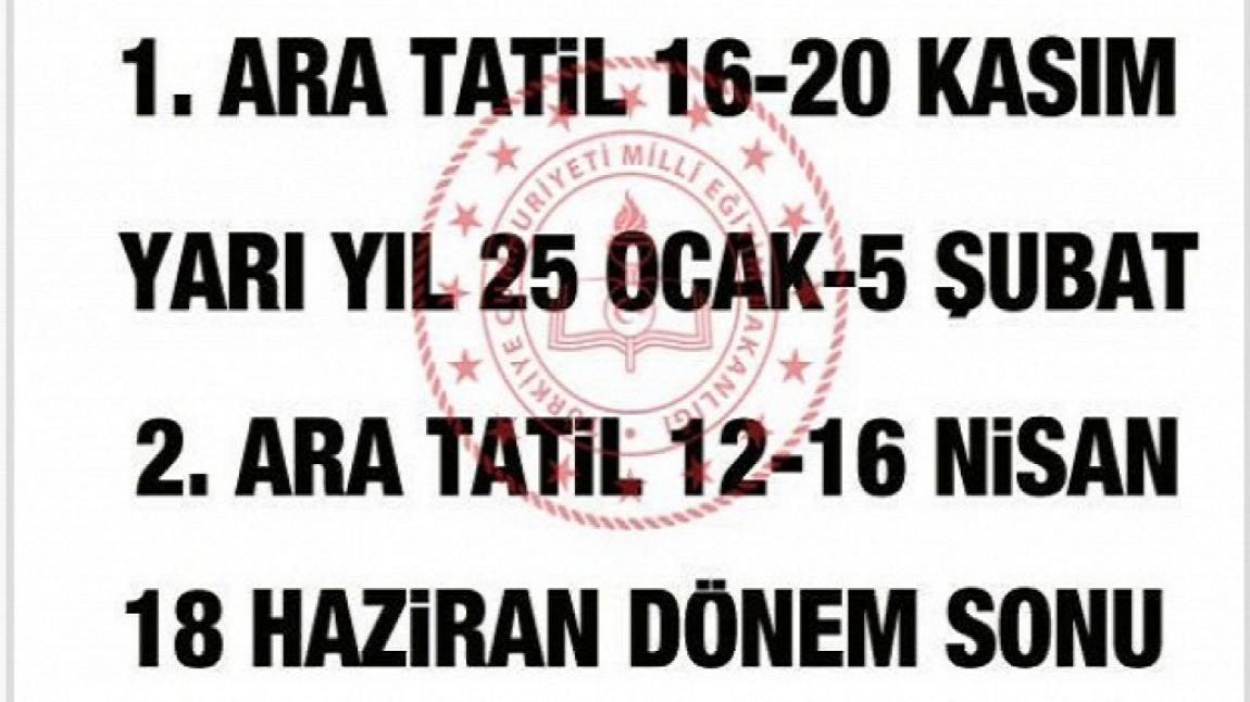 2020-2021 EĞİTİM ÖĞRETİM YILI BİRİNCİ DÖNEM ARAR TATİLİ HAKKINDA ÖĞRENCİLERİMİZE VE VELİLERİMİZE DUYURU